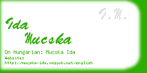 ida mucska business card